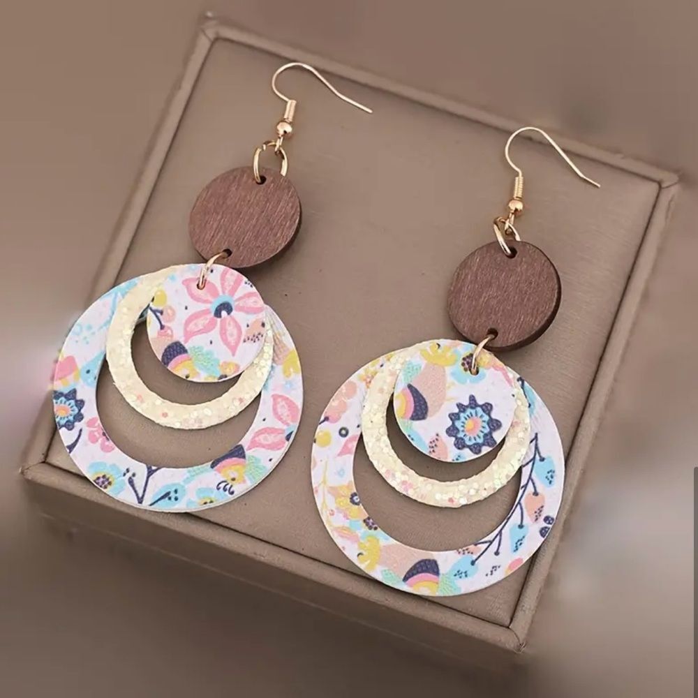 Multi-Layered Floral Earrings